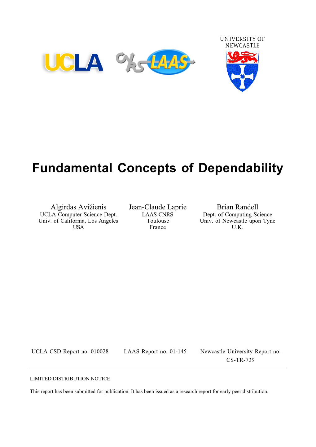 Fundamental Concepts of Dependability