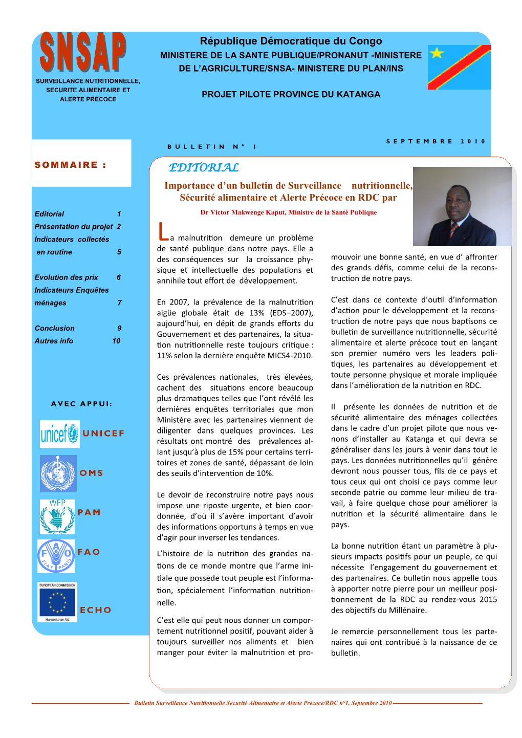 EDITORIAL République Démocratique Du Congo