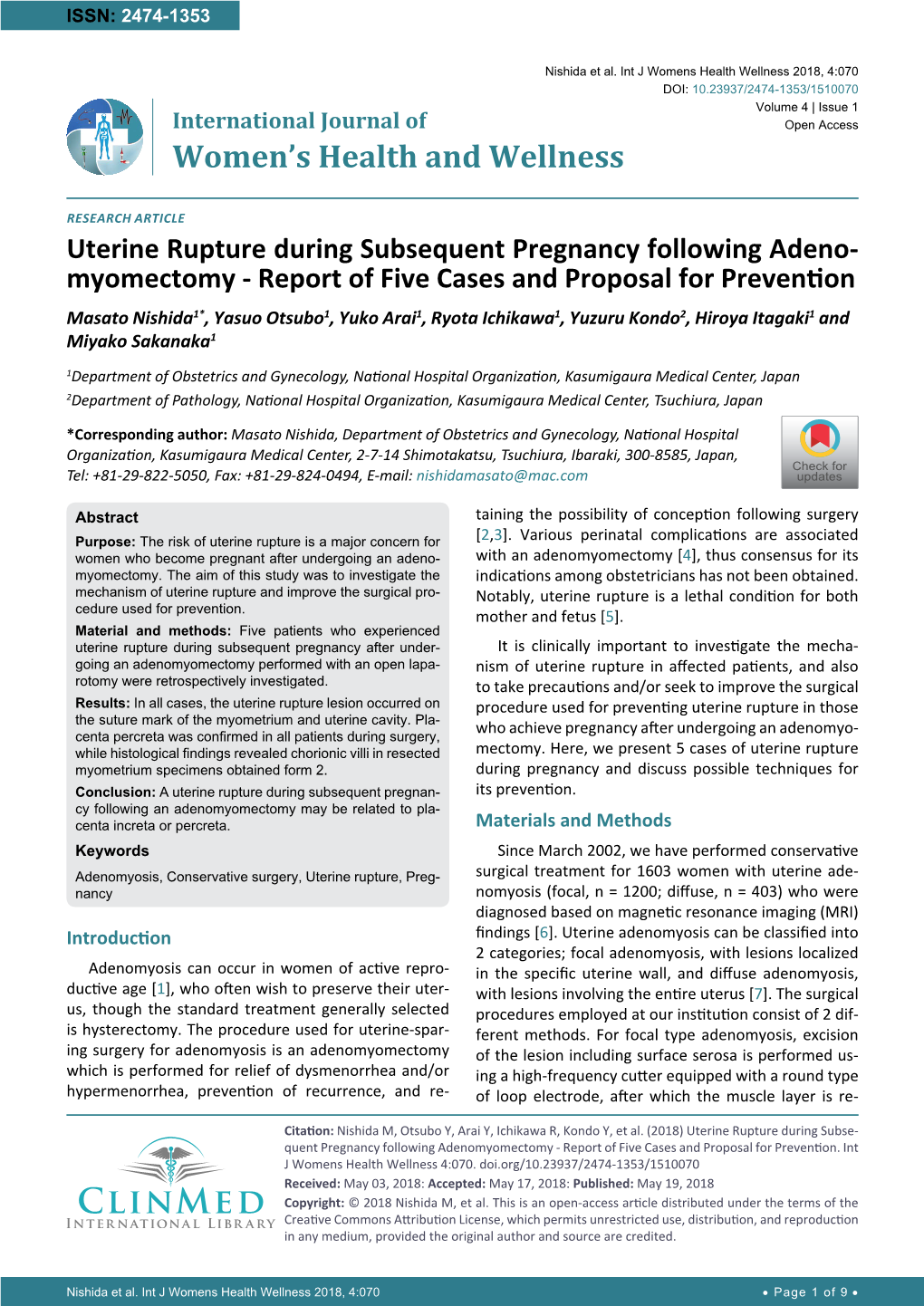 Uterine Rupture During Subsequent