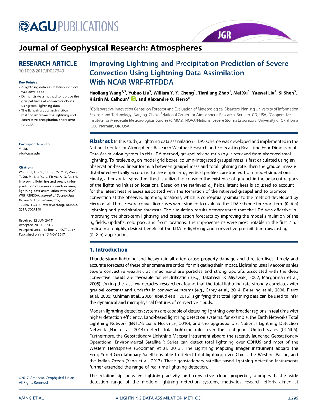 Improving Lightning and Precipitation Prediction of Severe Convection Using of the Lightning Initiation Locations