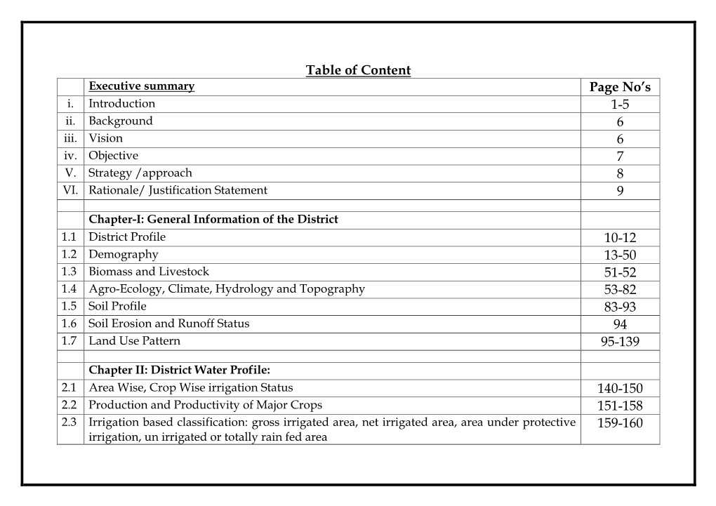 Table of Content Page No's 1-5 6 6 7 8 9 10-12 13-50 51-52 53-82 83-93