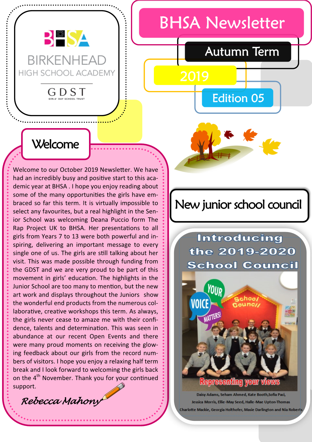 BHSA Newsletter