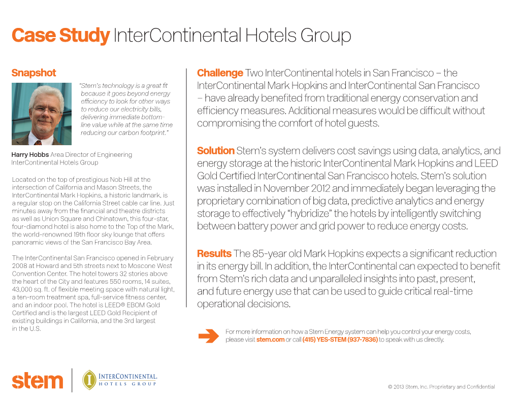 Case Studyintercontinental Hotels Group >