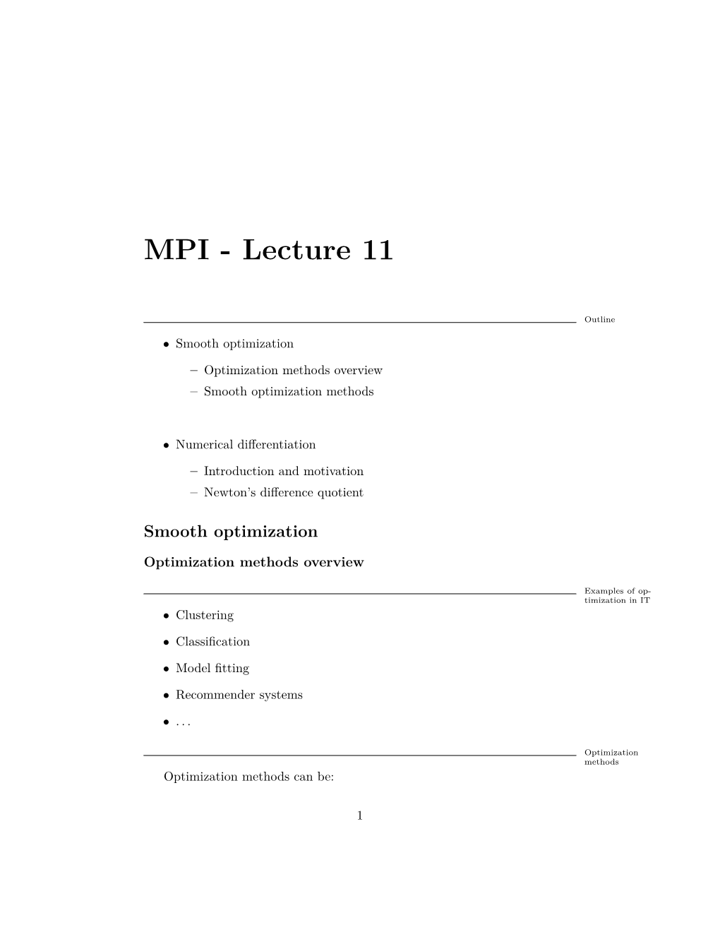 MPI - Lecture 11