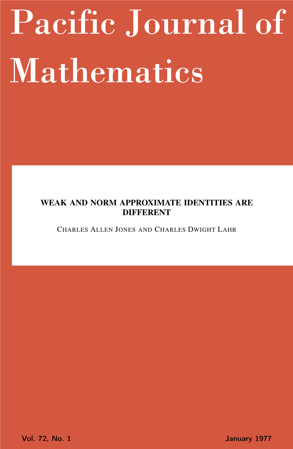 Weak and Norm Approximate Identities Are Different