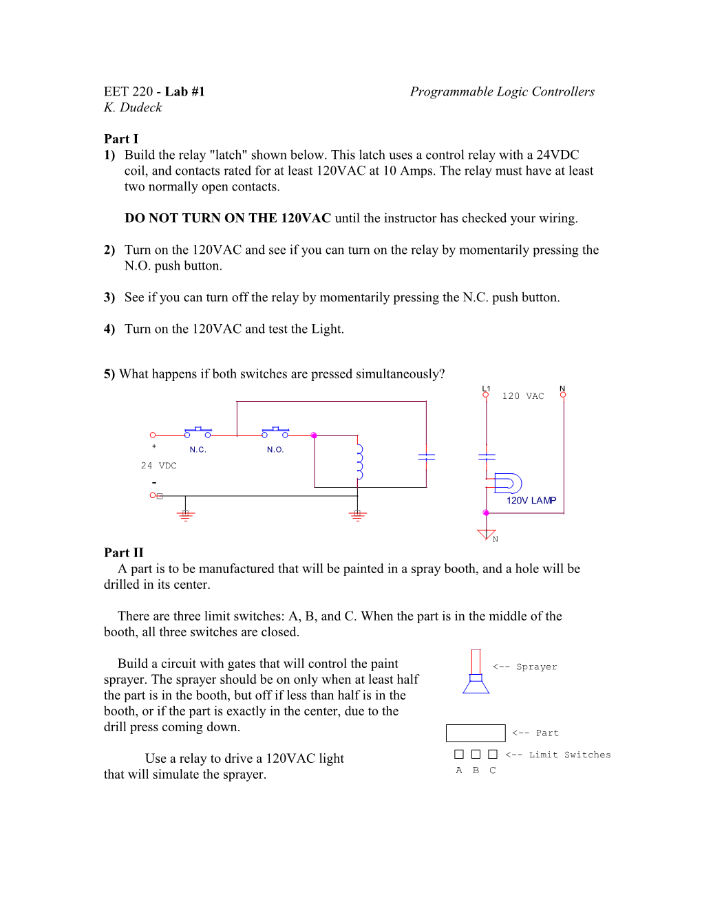 EET 220 - Lab #1 Programmable Logic Controllers