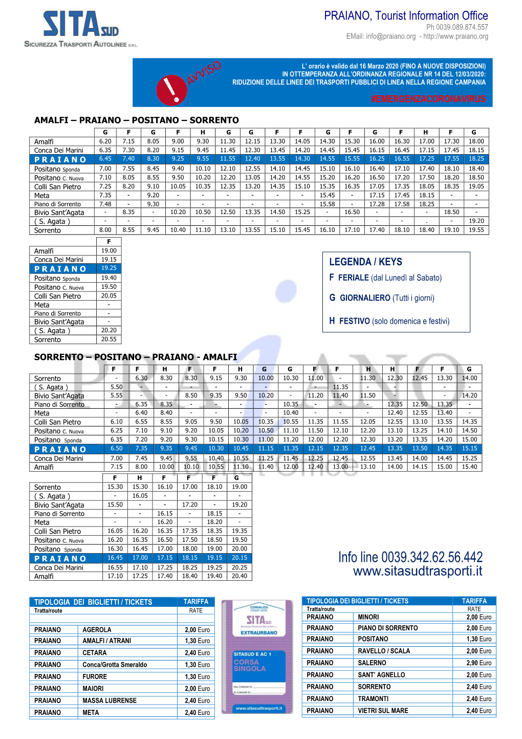 ORARIO SITA INVERNO 2019-20 A3