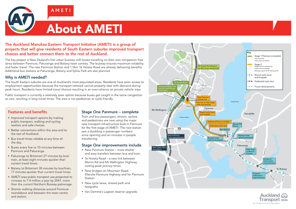 (AMETI) Is a Group of Projects That Will Give Residents of South Eastern Subur