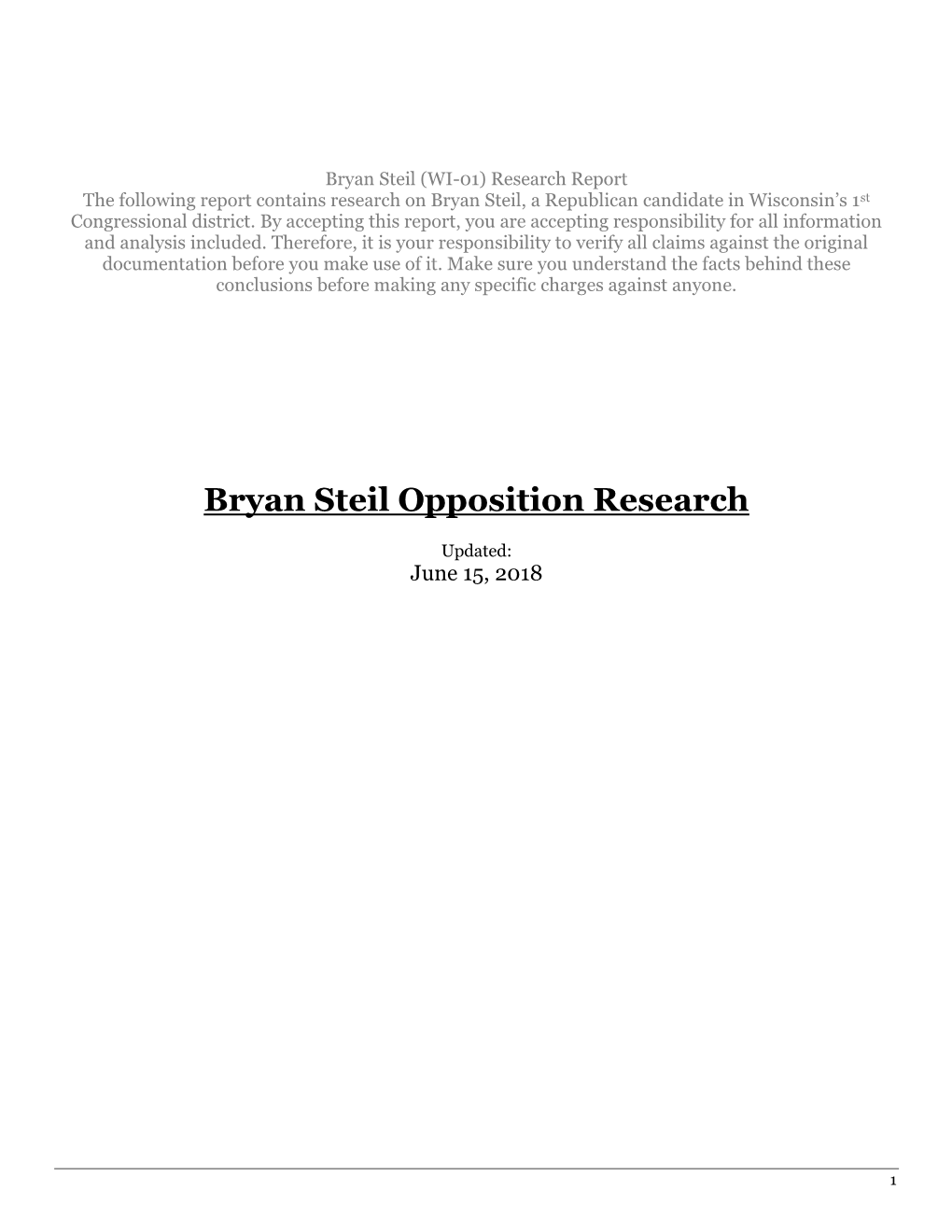 Bryan Steil Opposition Research