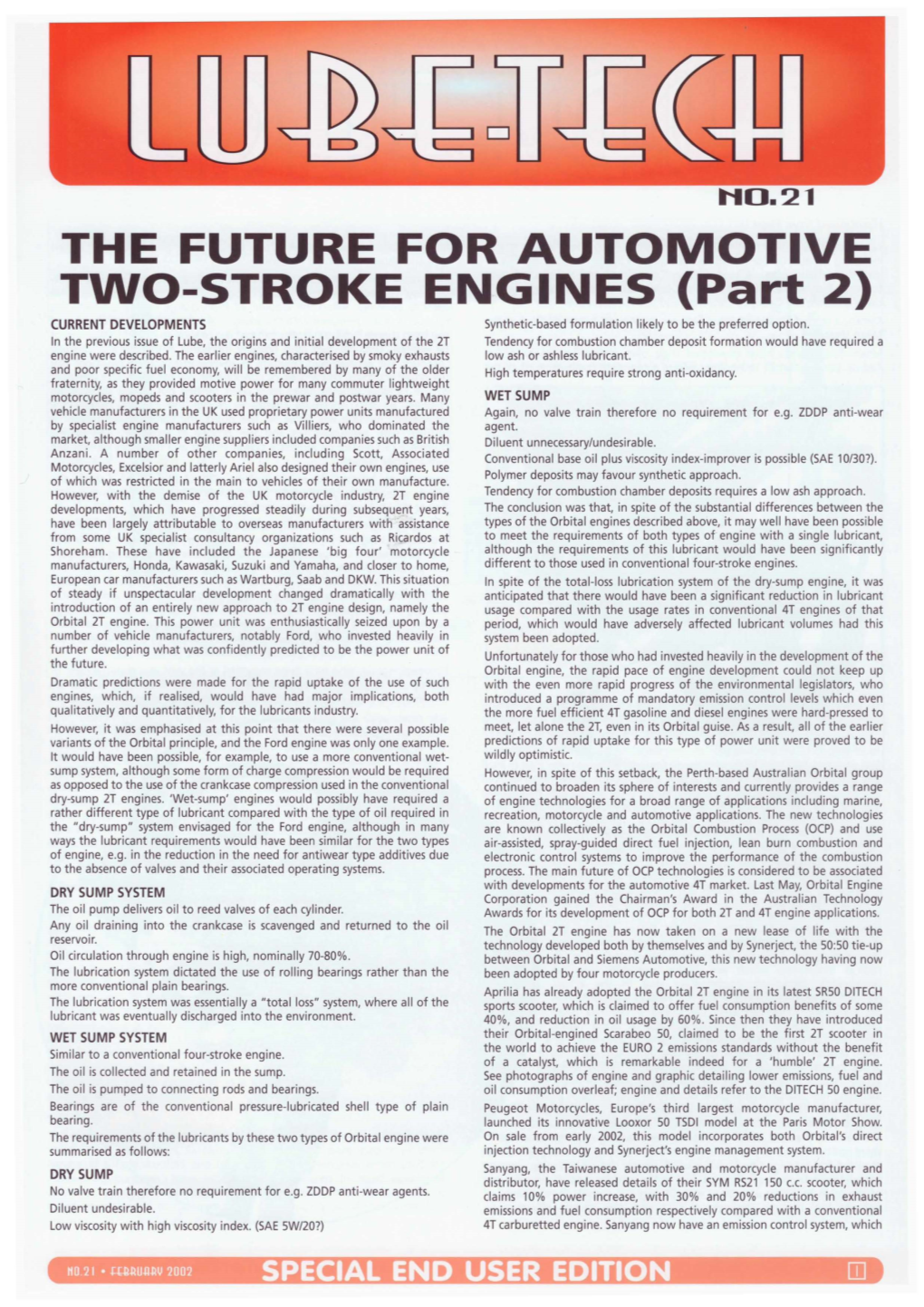 1. the Future for Automotive Two-Stroke Engines – Part 2