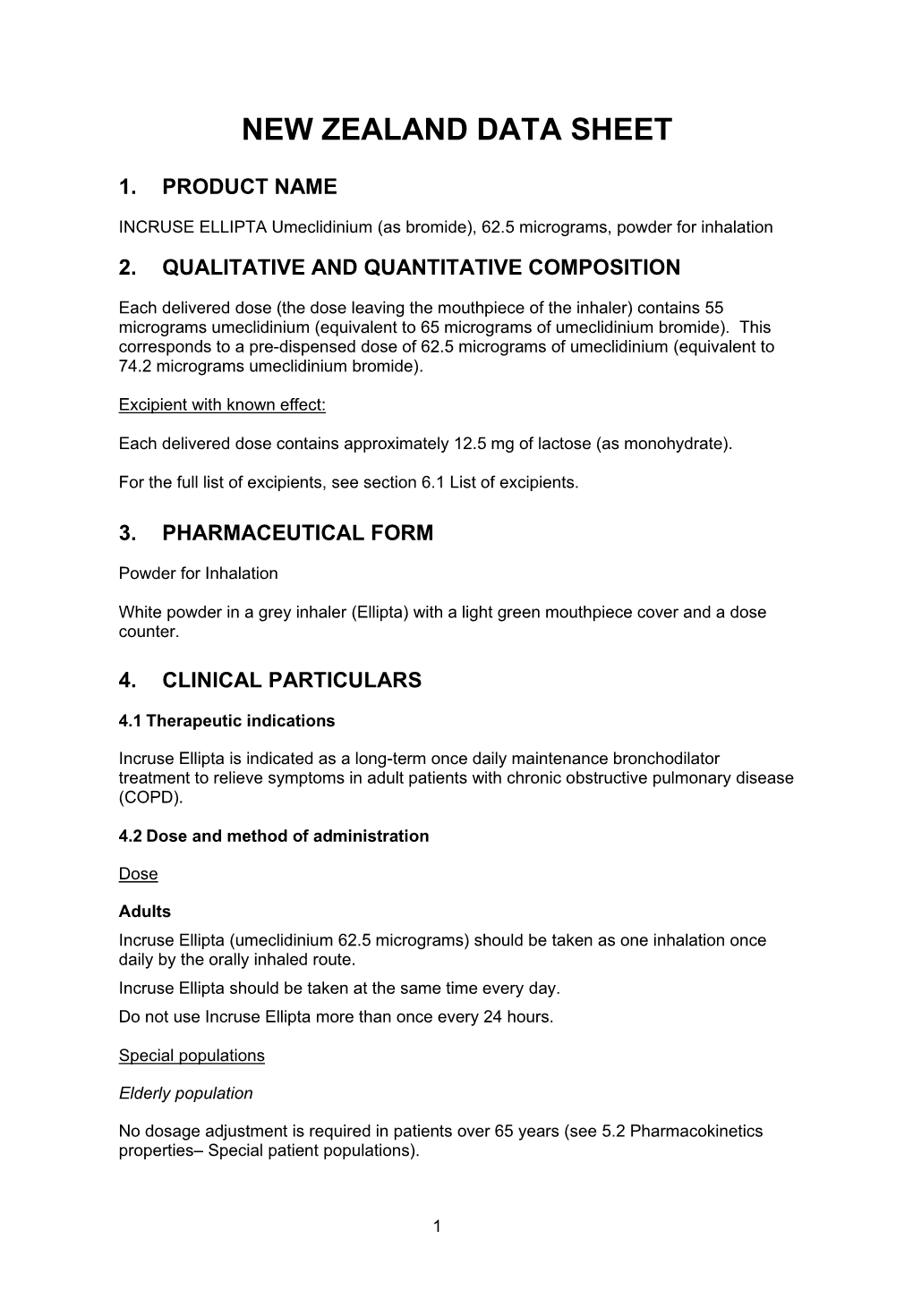 New Zealand Data Sheet