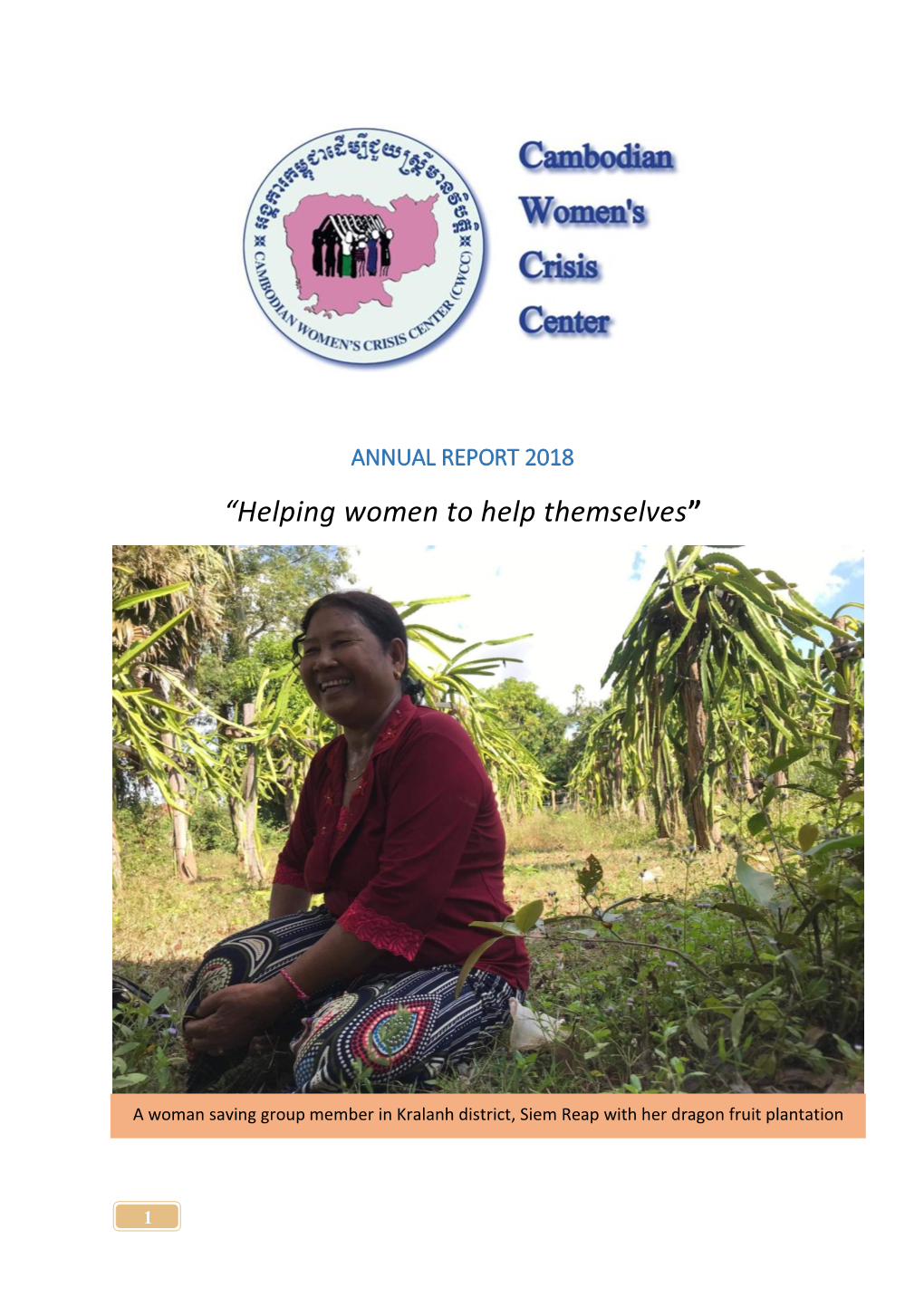 ANNUAL REPORT 2018 “Helping Women to Help Themselves”
