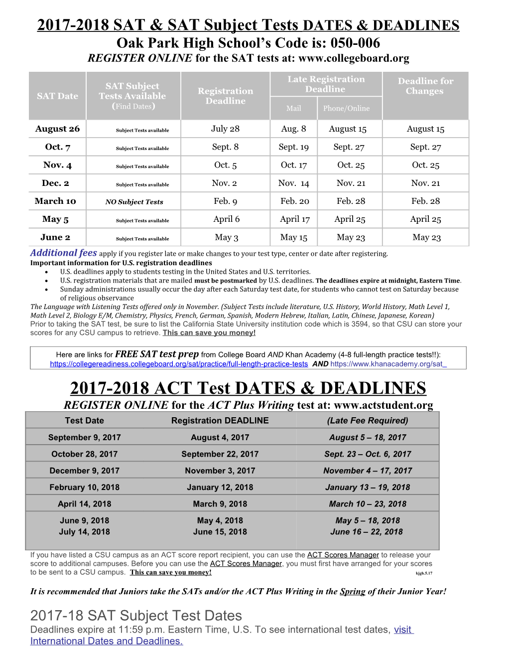 2006-2007 SAT Reasoning And Subject Test