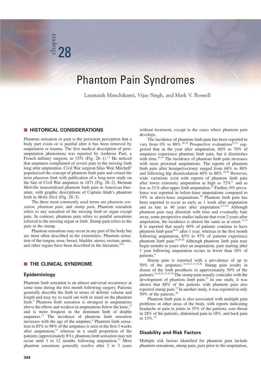 Phantom Pain Syndromes