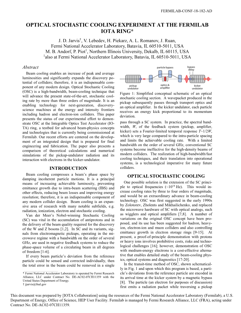 Optical Stochastic Cooling Experiment at the Fermilab Iota Ring* J