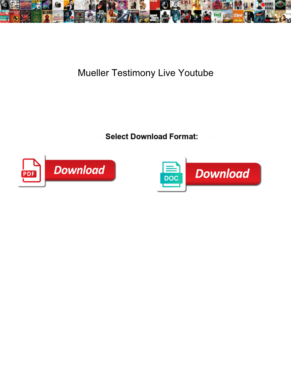 Mueller Testimony Live Youtube