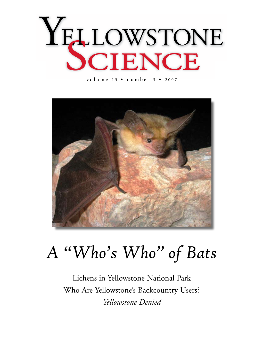 A “Who's Who” of Bats