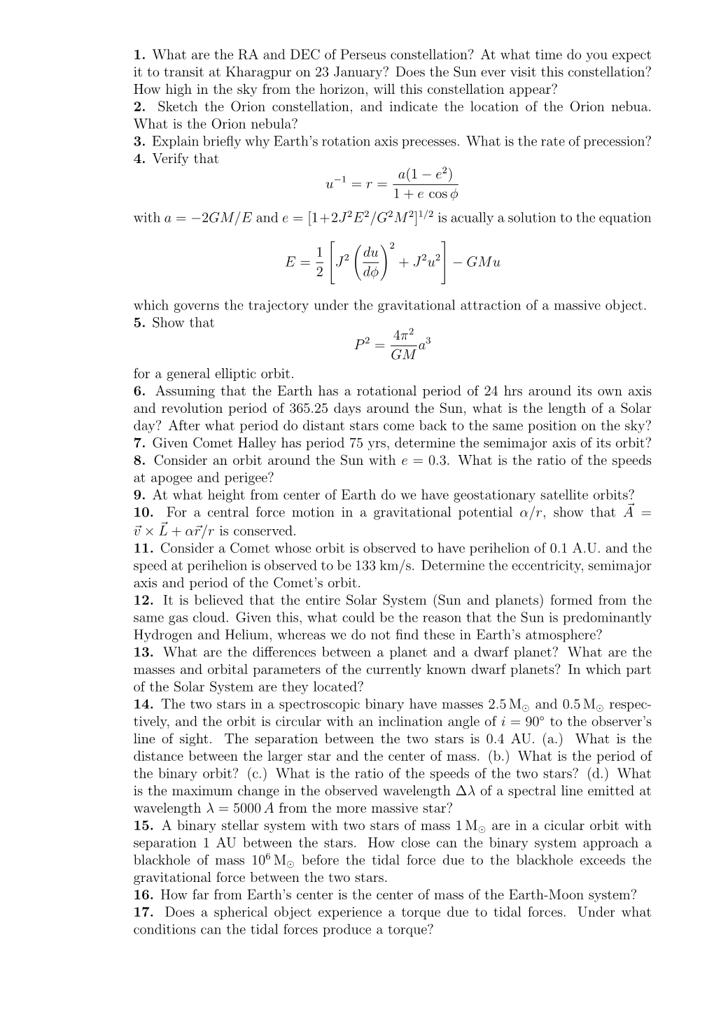 1. What Are the RA and DEC of Perseus Constellation? at What Time