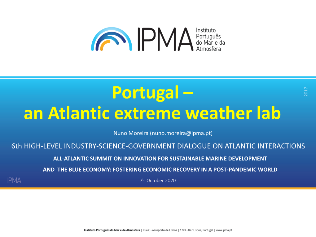 Portugal – an Atlantic Extreme Weather Lab