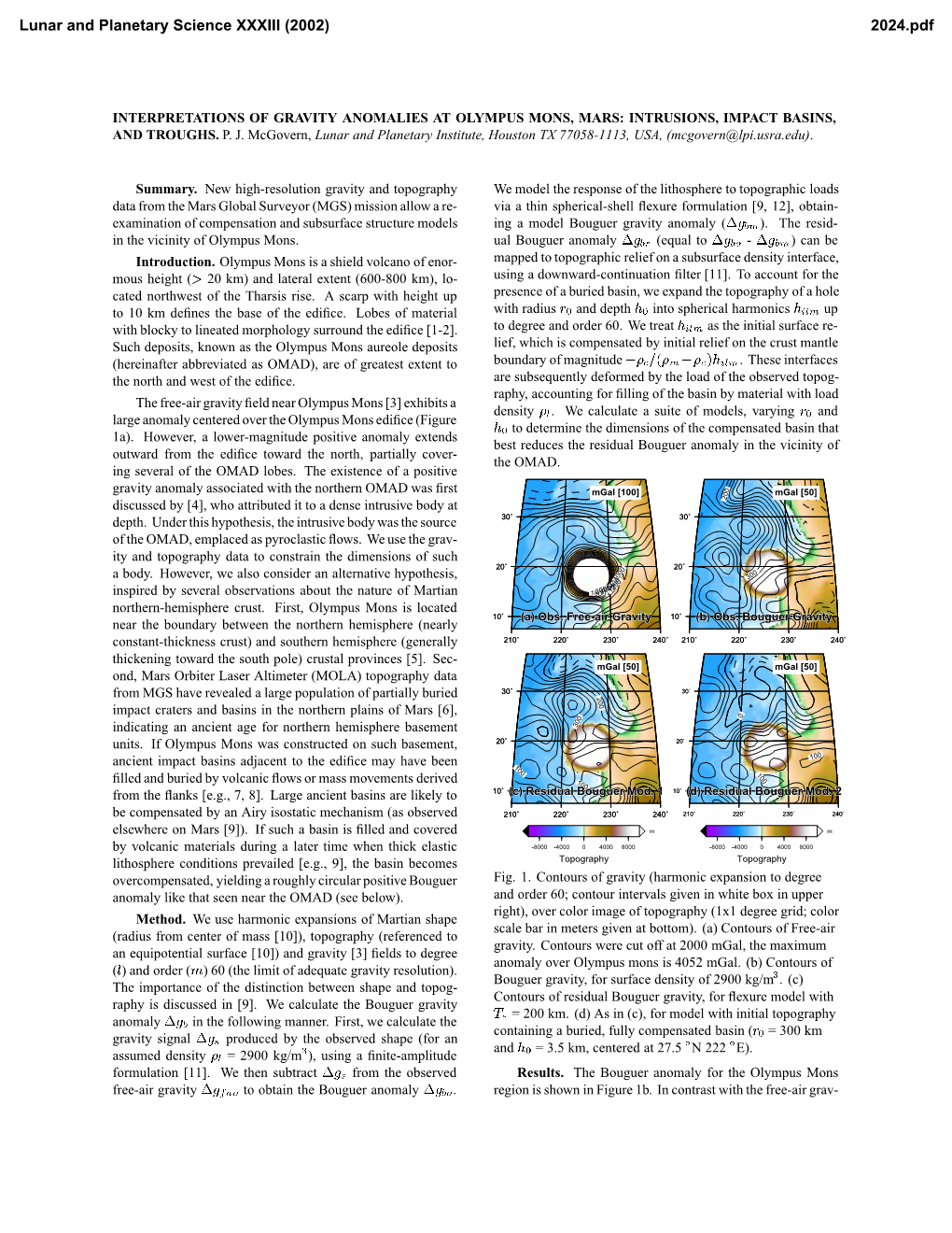 Interpretations of Gravity Anomalies at Olympus Mons, Mars: Intrusions, Impact Basins, and Troughs