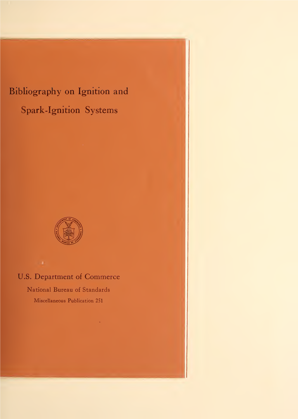 Bibliography on Ignition and Spark-Ignition Systems