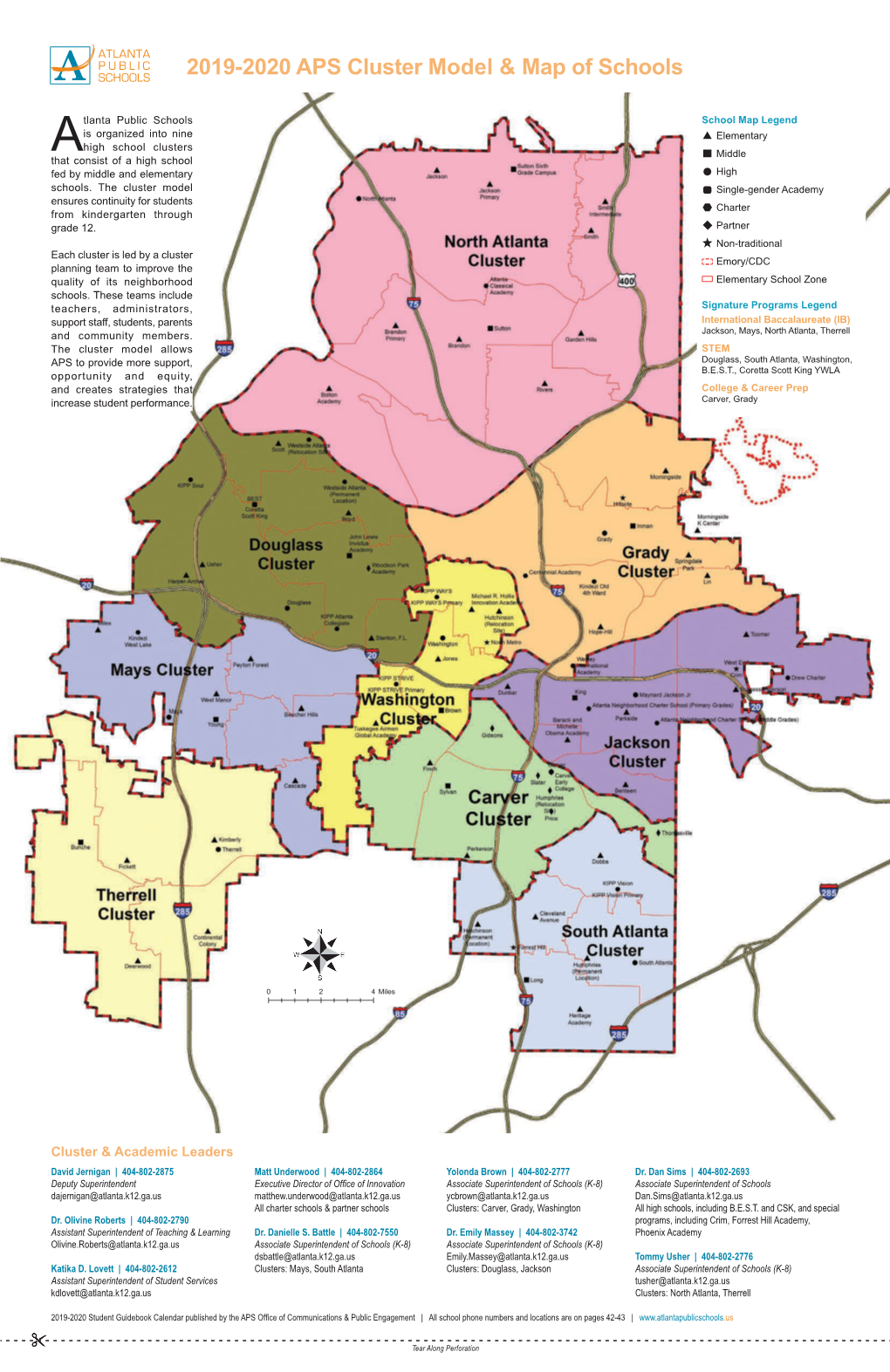 2019-2020 APS Cluster Model & Map of Schools