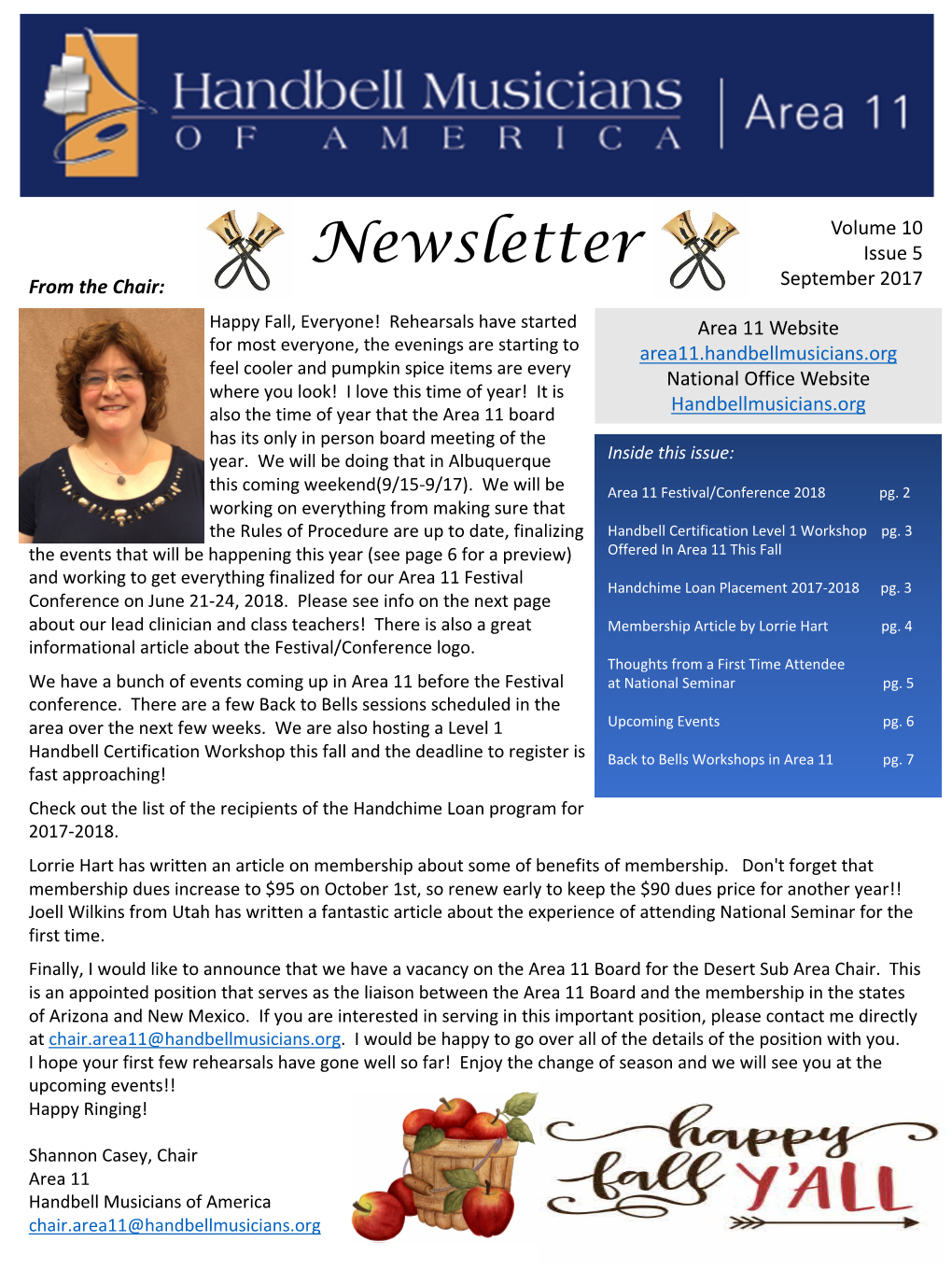 Area 11 Newsletter September 2017