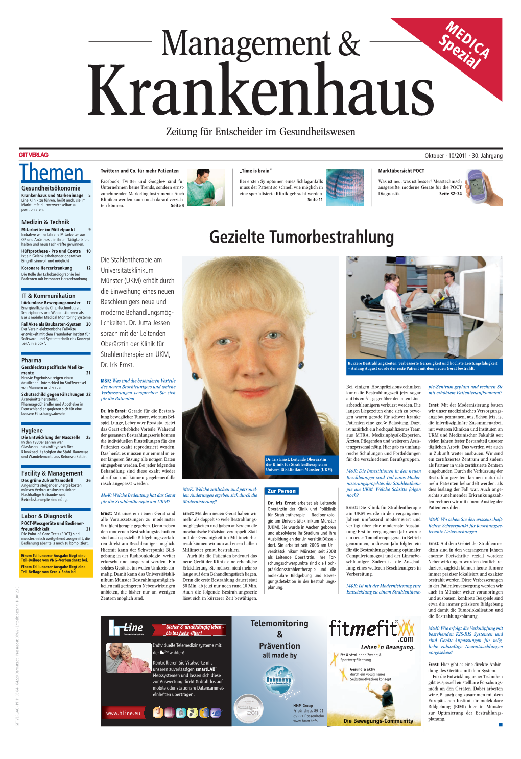 MEDICA Management & Spezial Krankenhaus Zeitung Für Entscheider Im Gesundheitswesen