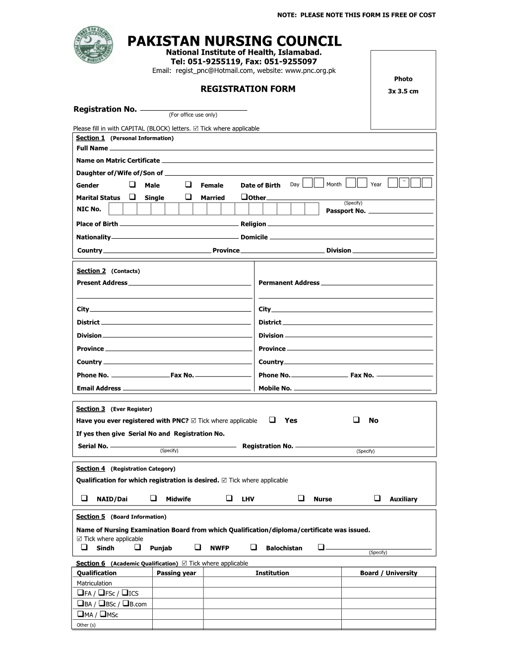 PNC Registration For