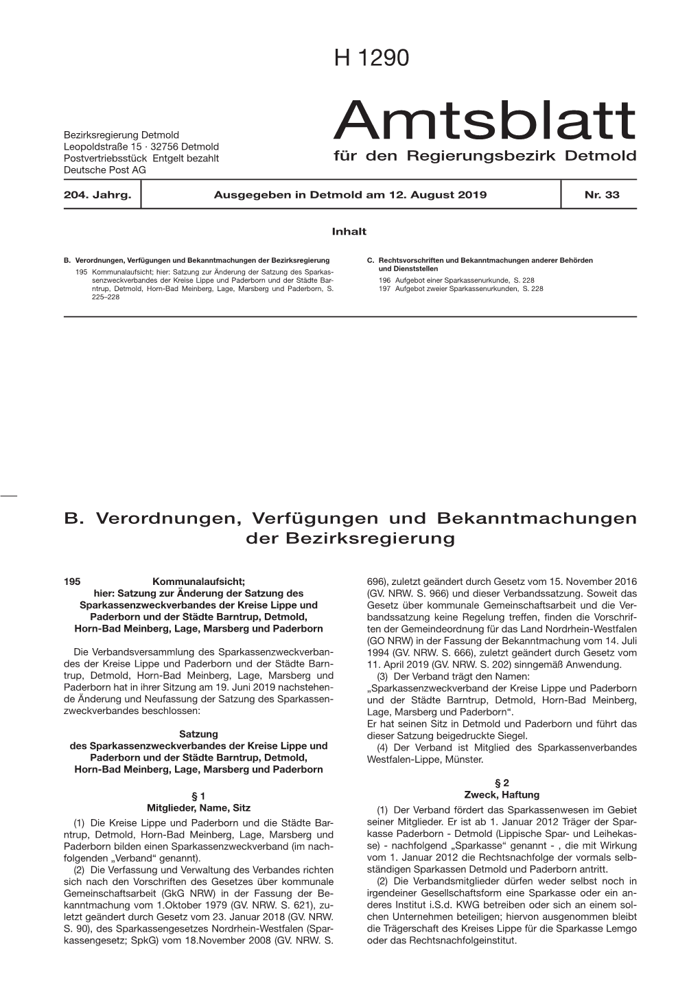 Amtsblatt Nr. 33