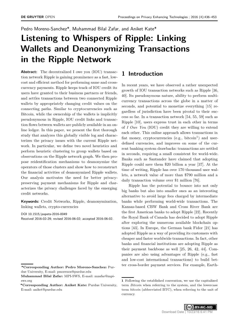 Linking Wallets and Deanonymizing Transactions in the Ripple Network