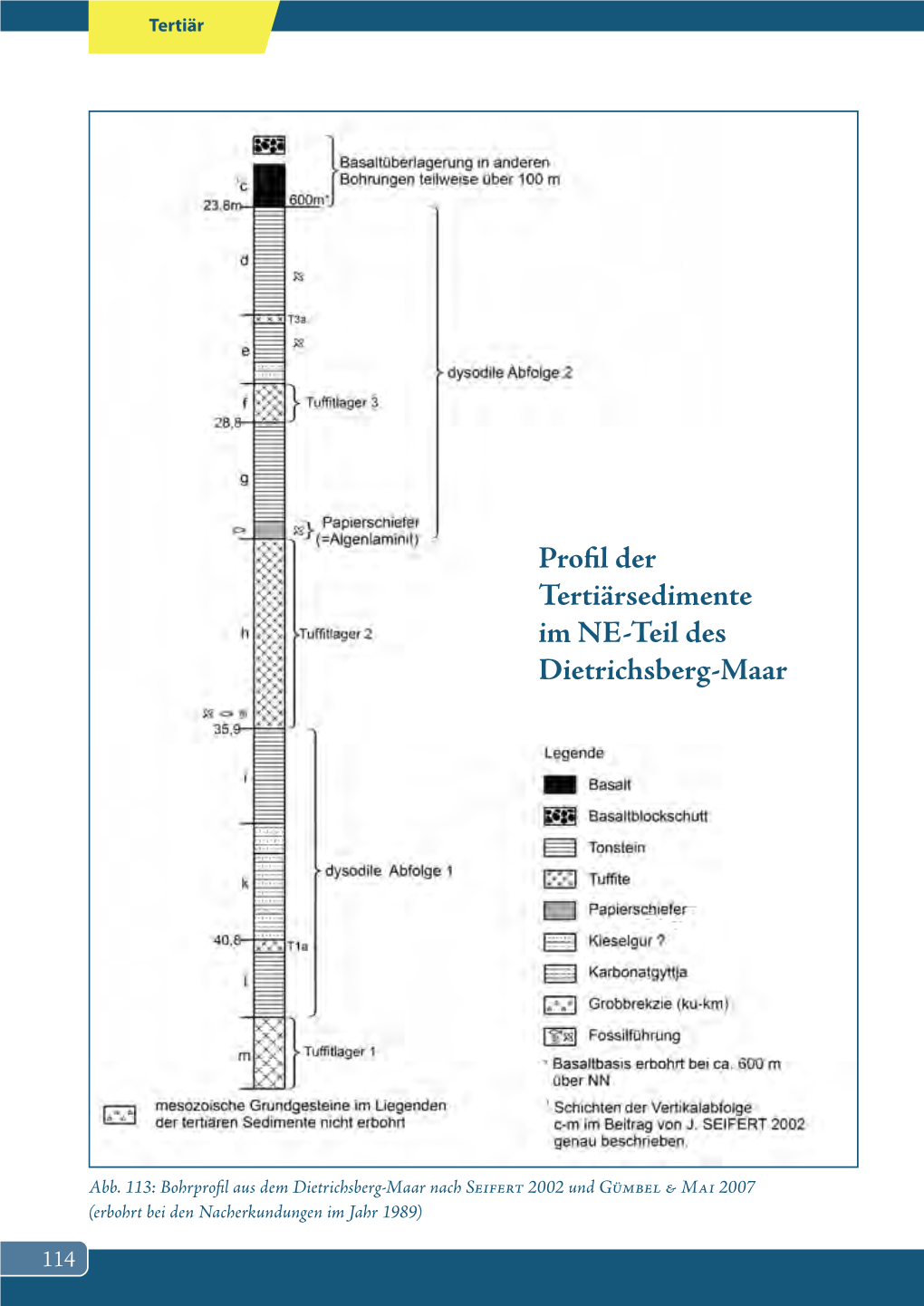 Profil Der Tertiärsedimente Im NE-Teil Des Dietrichsberg-Maar