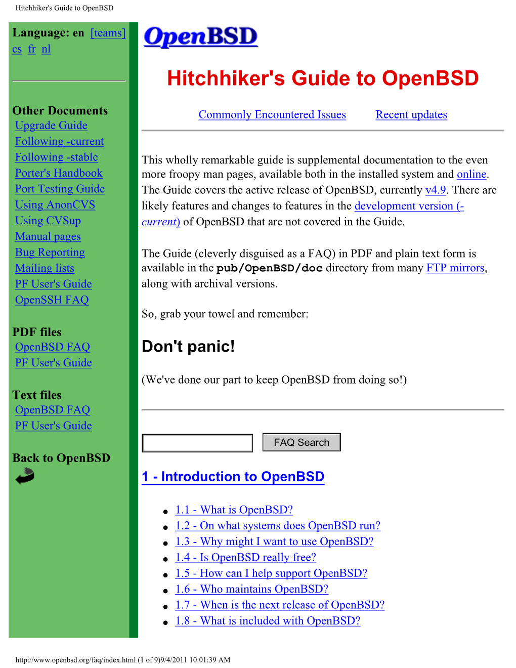 Hitchhiker's Guide to Openbsd