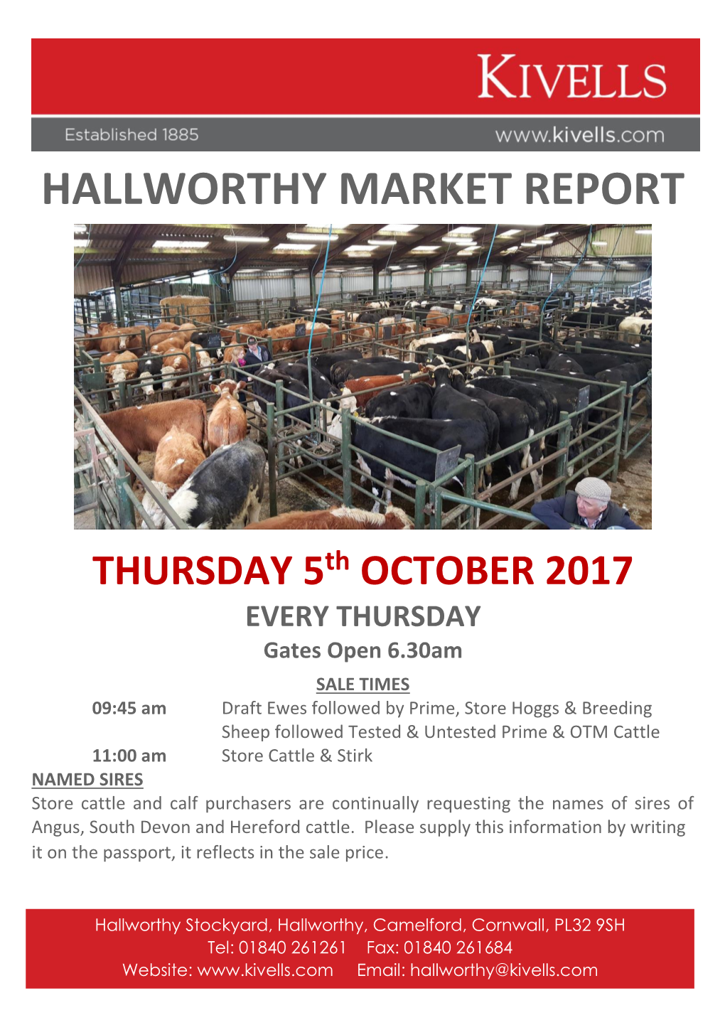 Hallworthy Market Report