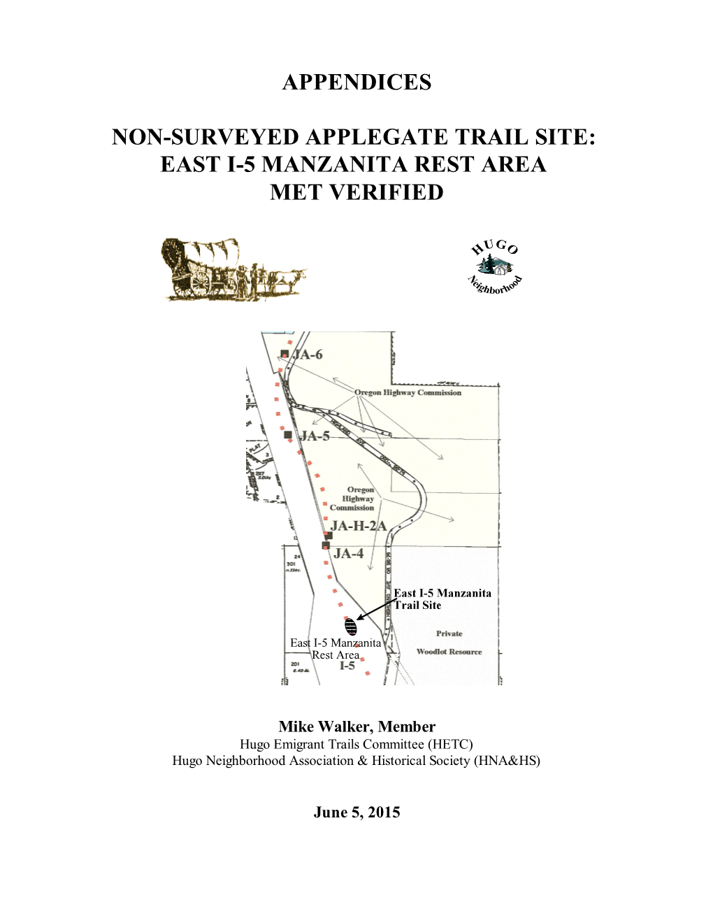 Appendices Non-Surveyed Applegate Trail Site: East I