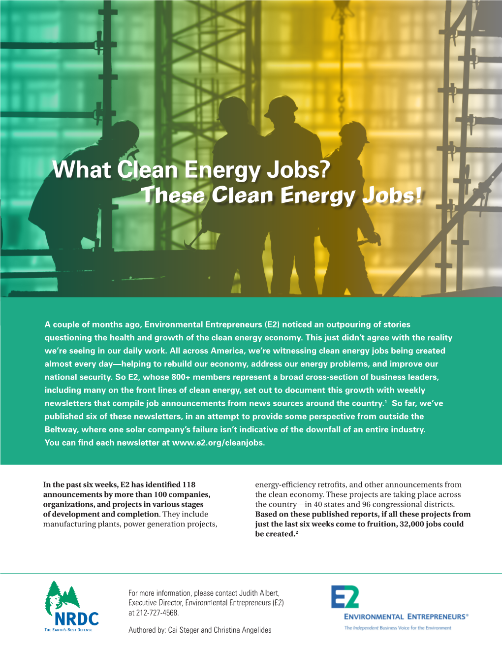 What Clean Energy Jobs? These Clean Energy Jobs!