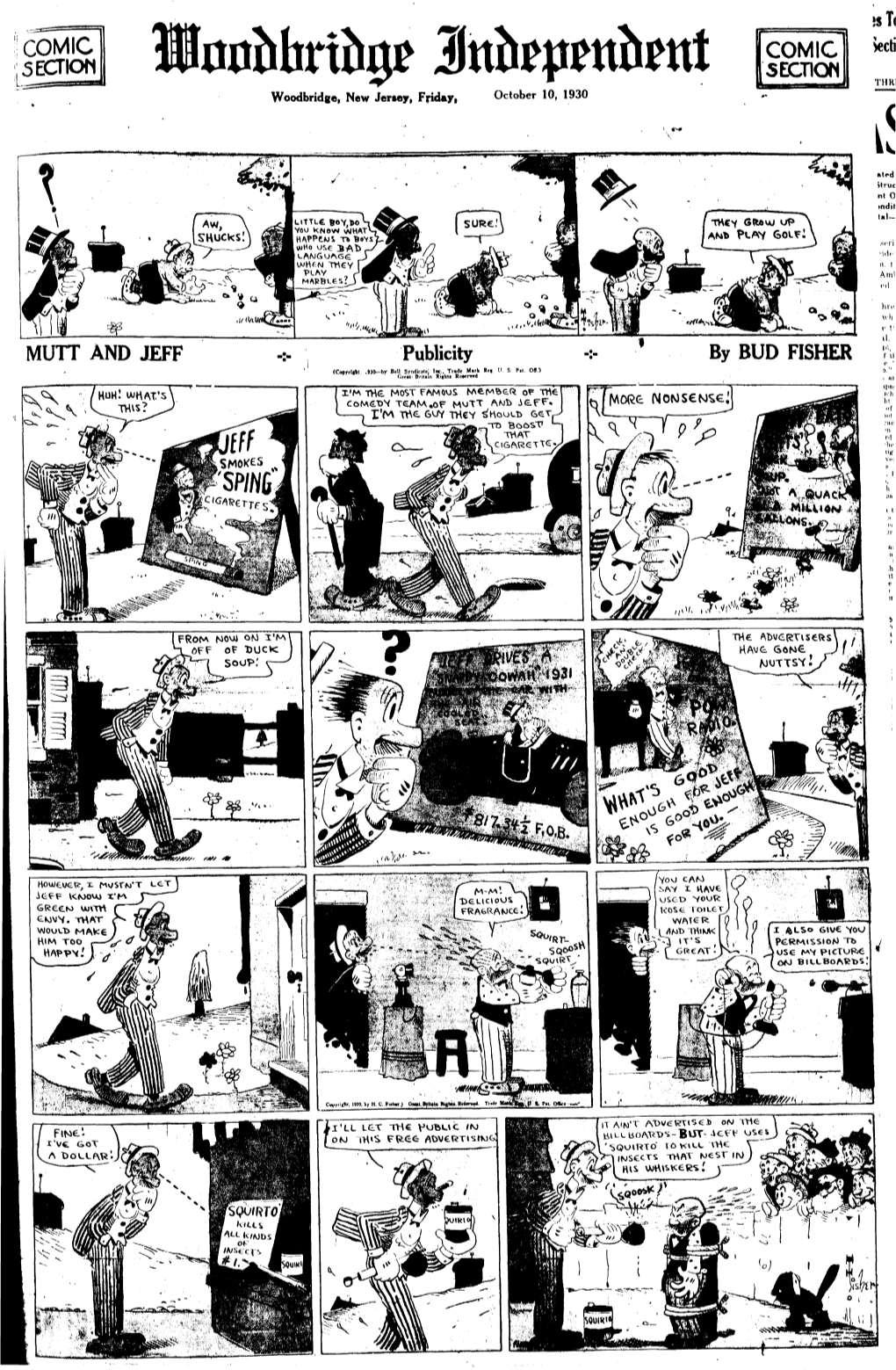 COMIC COMIC by BUD FISHER MUTT and JEFF