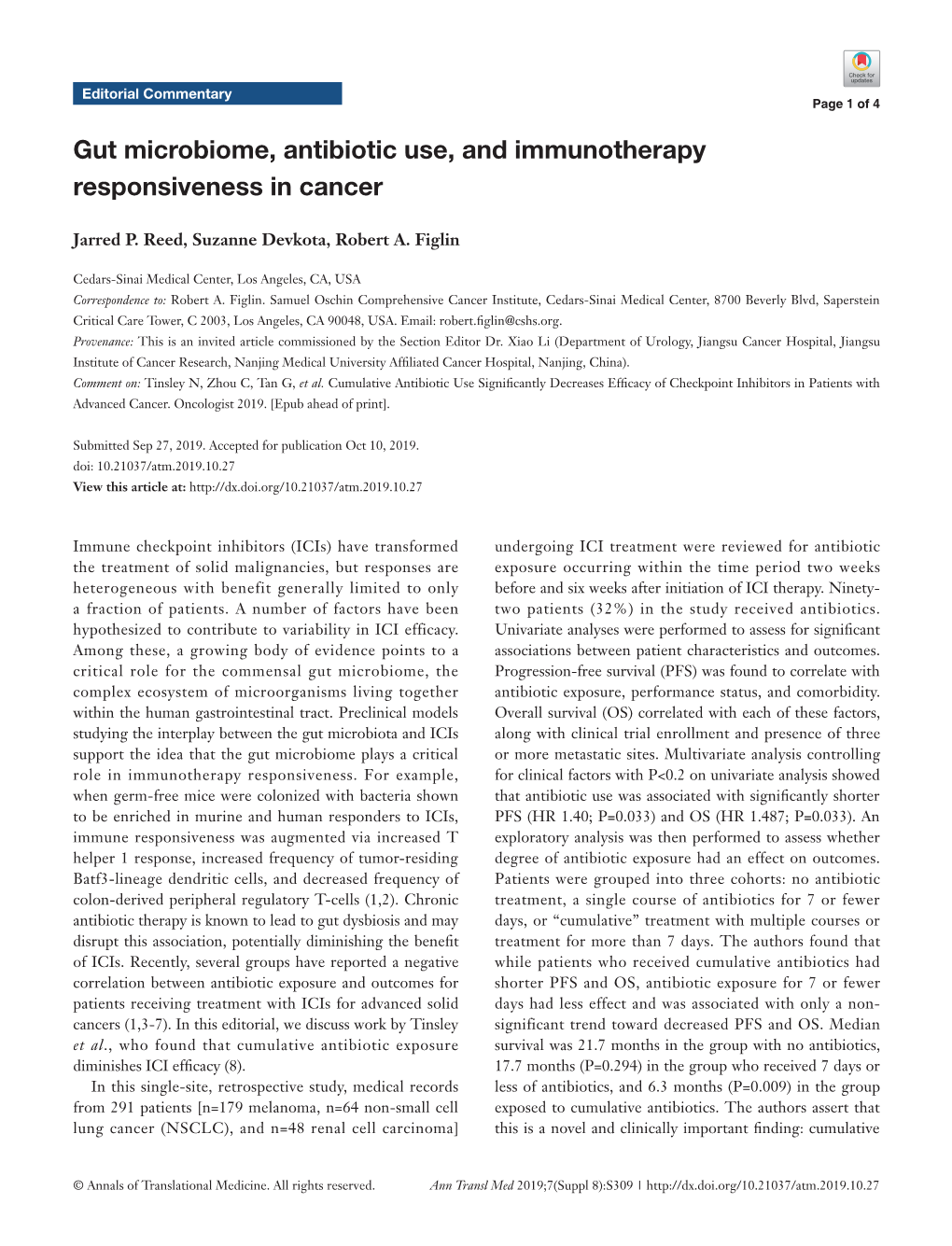 Gut Microbiome, Antibiotic Use, and Immunotherapy Responsiveness in Cancer