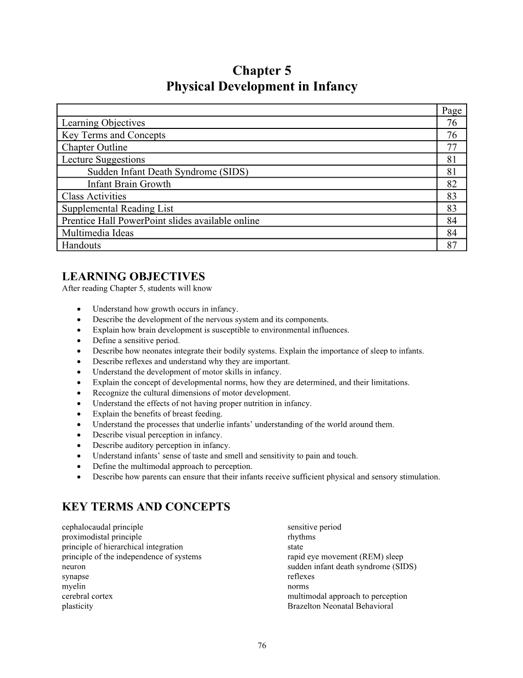 Physical Development in Infancy