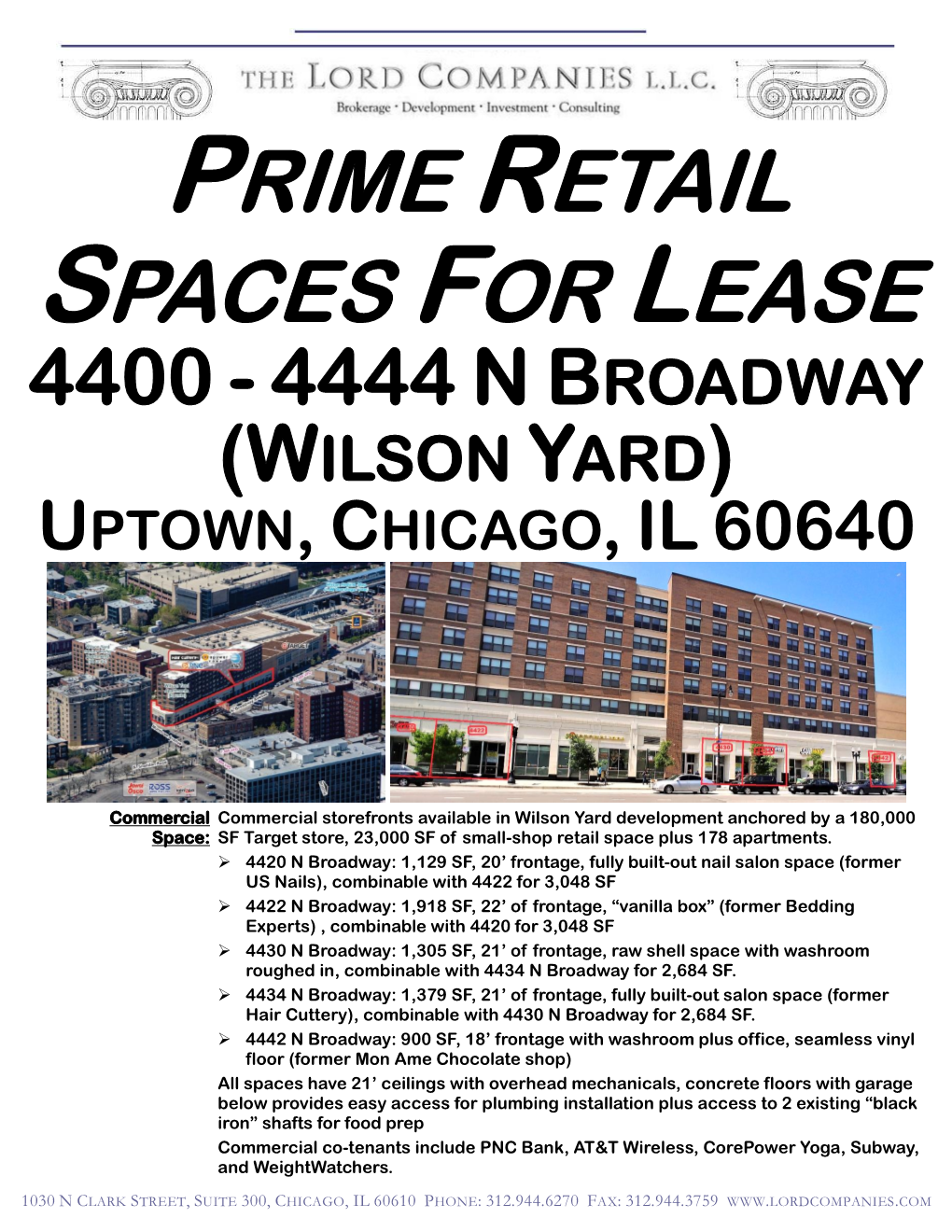 Wilson Yard (4422-4442 N Broadway) for Lease Flyer