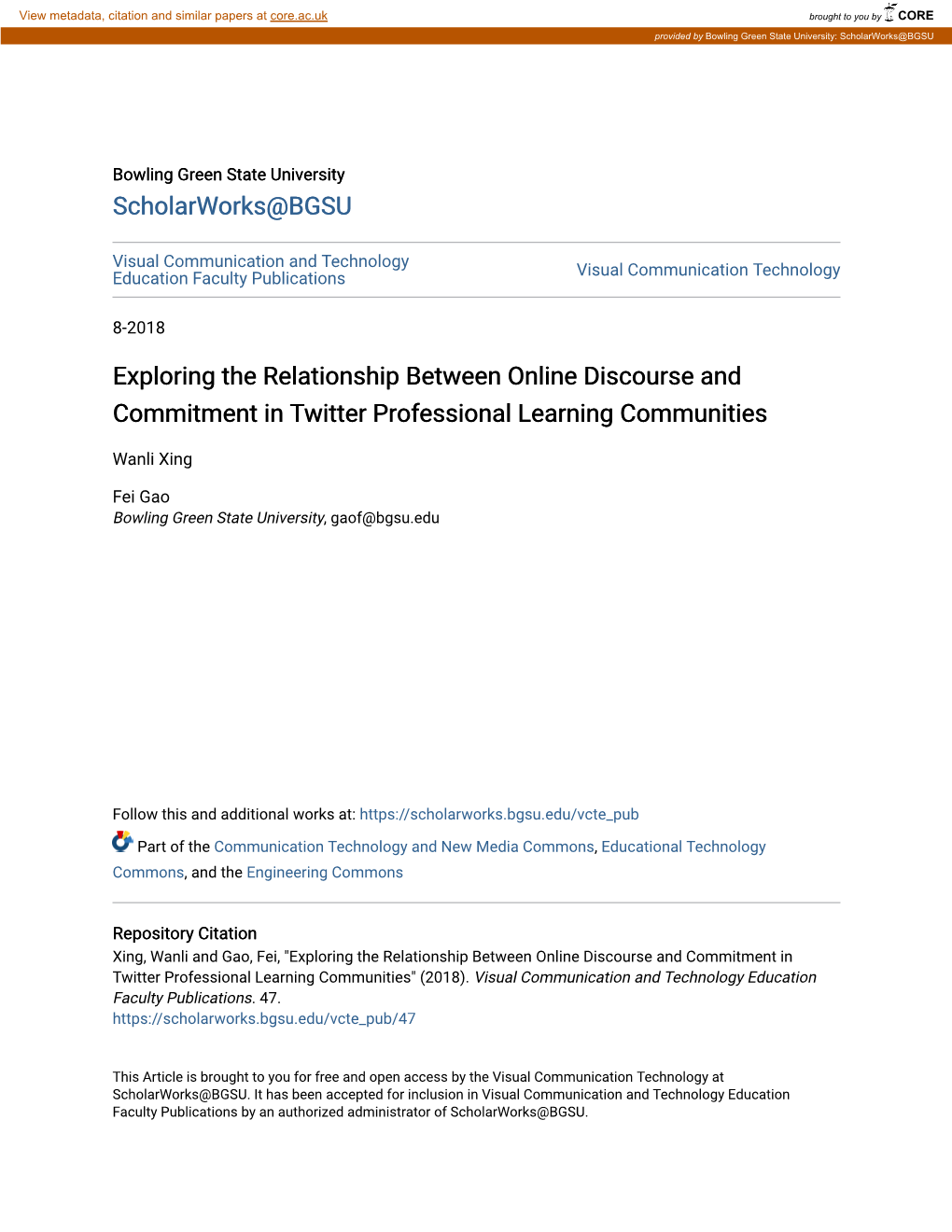 Exploring the Relationship Between Online Discourse and Commitment in Twitter Professional Learning Communities