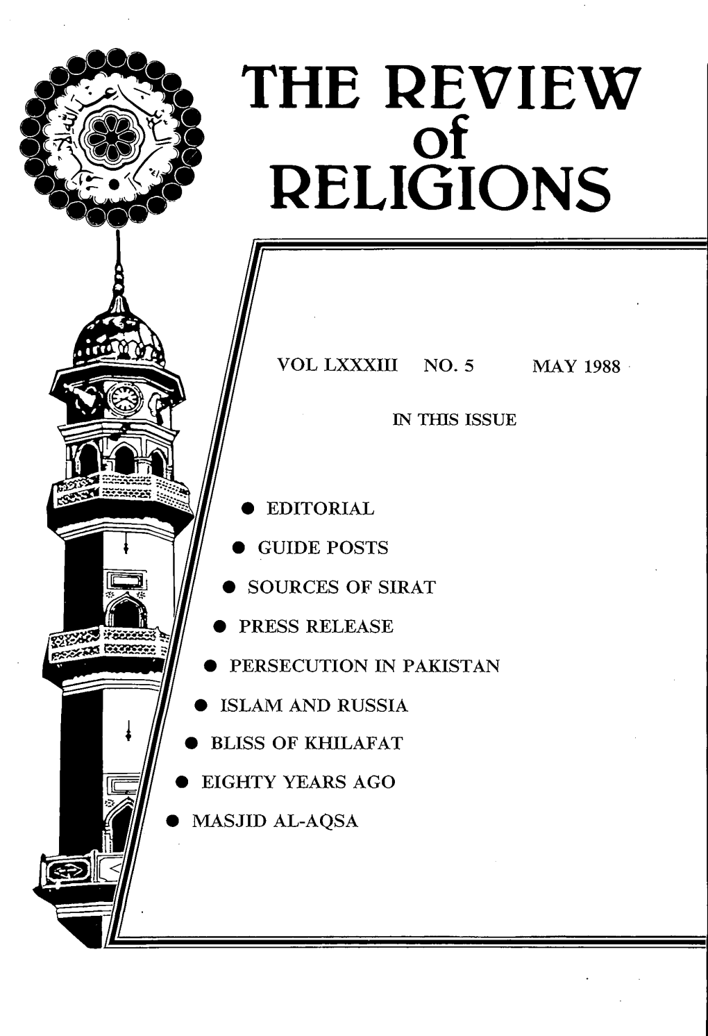 The Review of Religions, May 1988