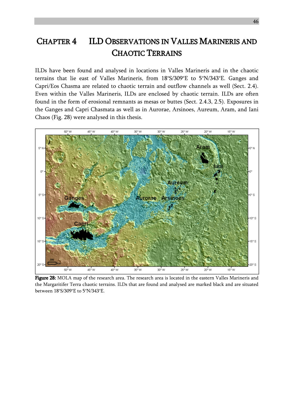 Chapter 4 Ild Observations in Valles Marineris and Chaotic Terrains