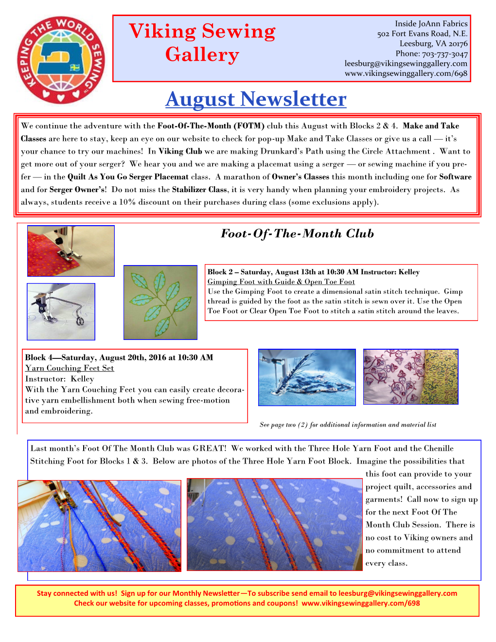 August Newsletter