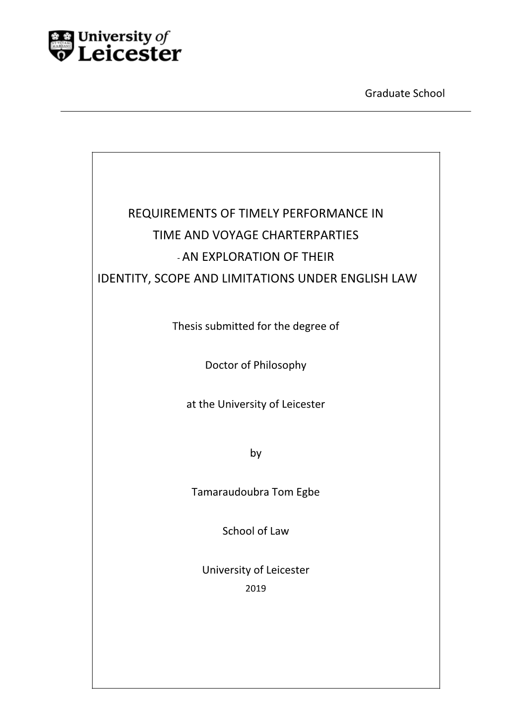 Requirements of Timely Performance in Time and Voyage Charterparties