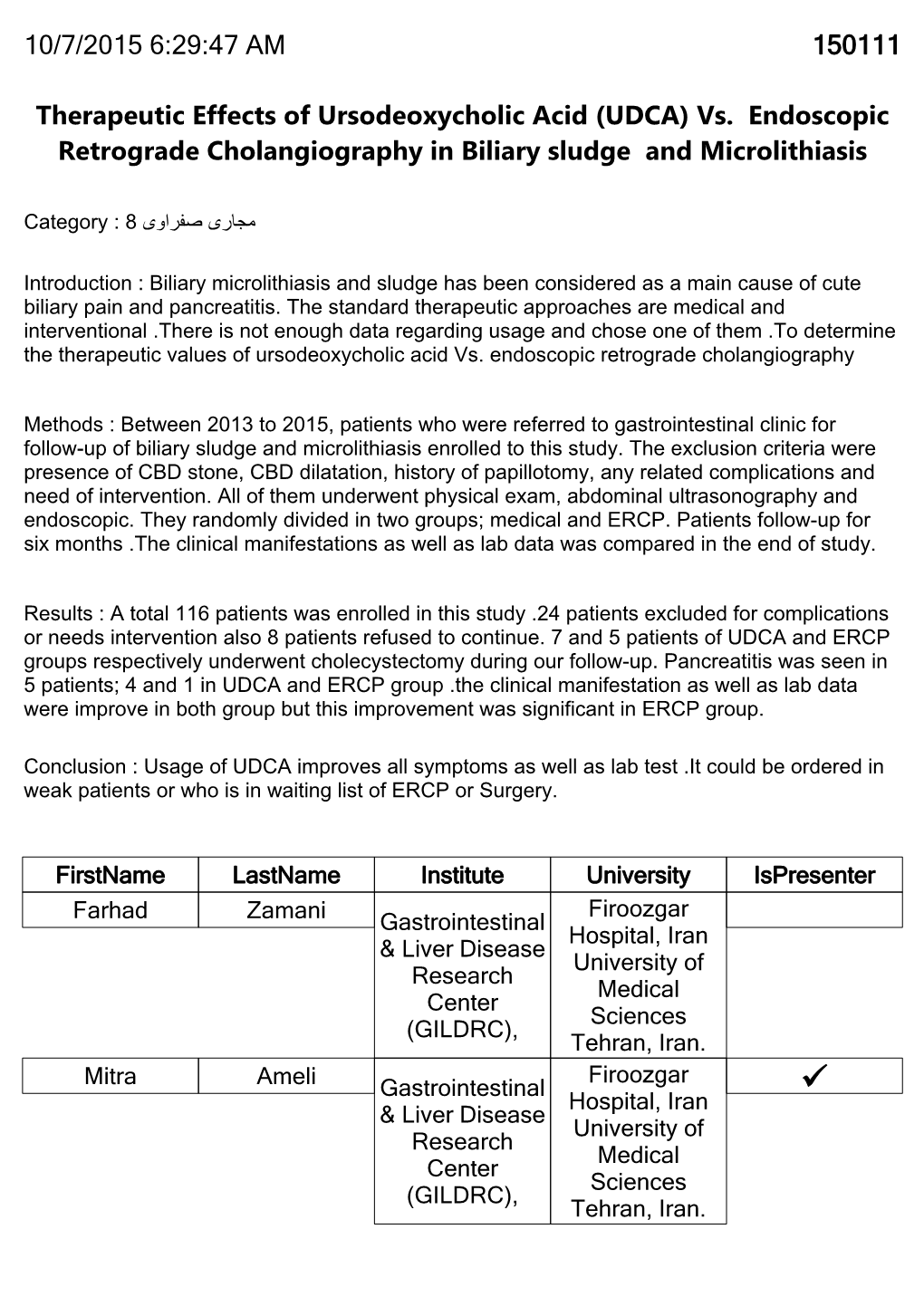 Vs. Endoscopic Retrograde Cholangiography in Biliary Sludge and Microlithiasis