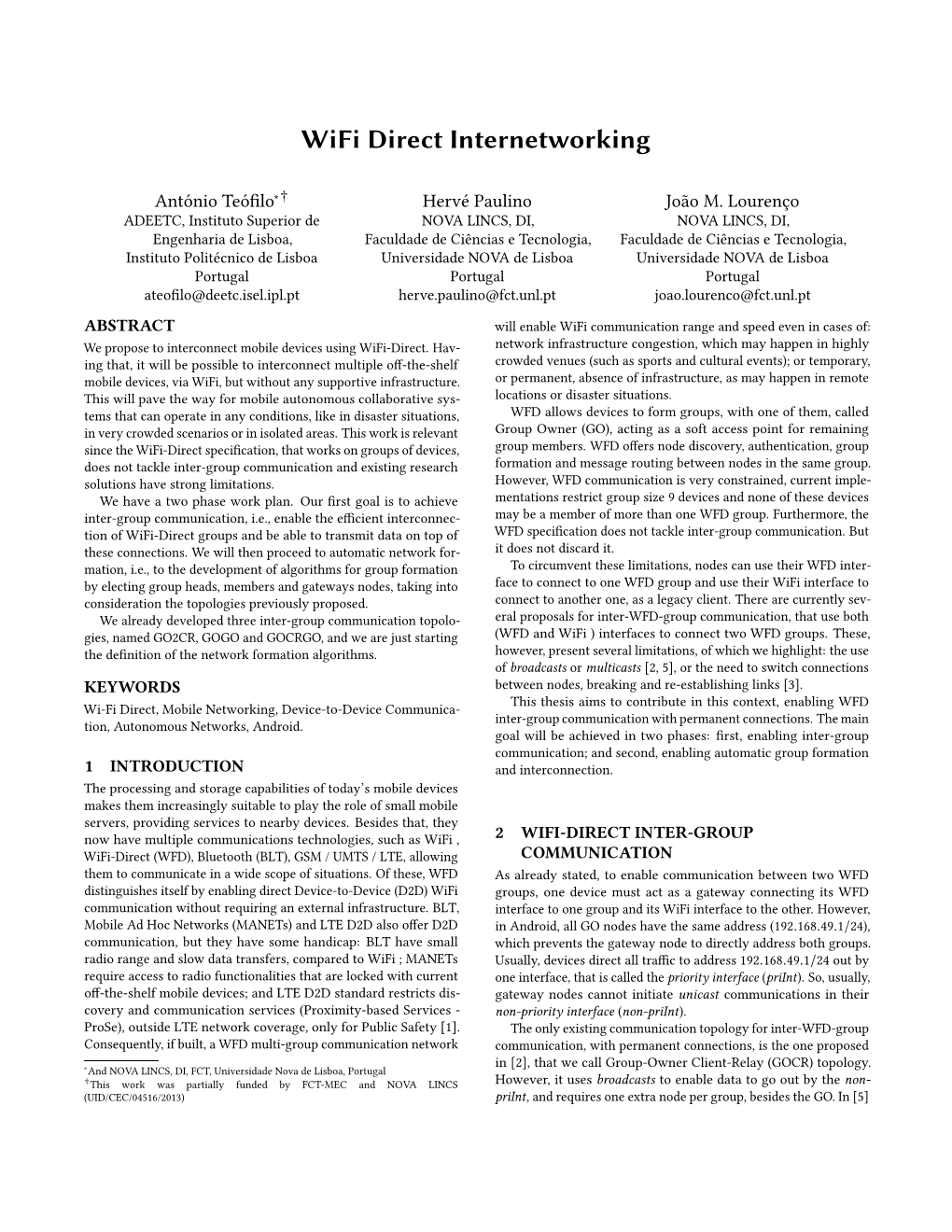 Wifi Direct Internetworking