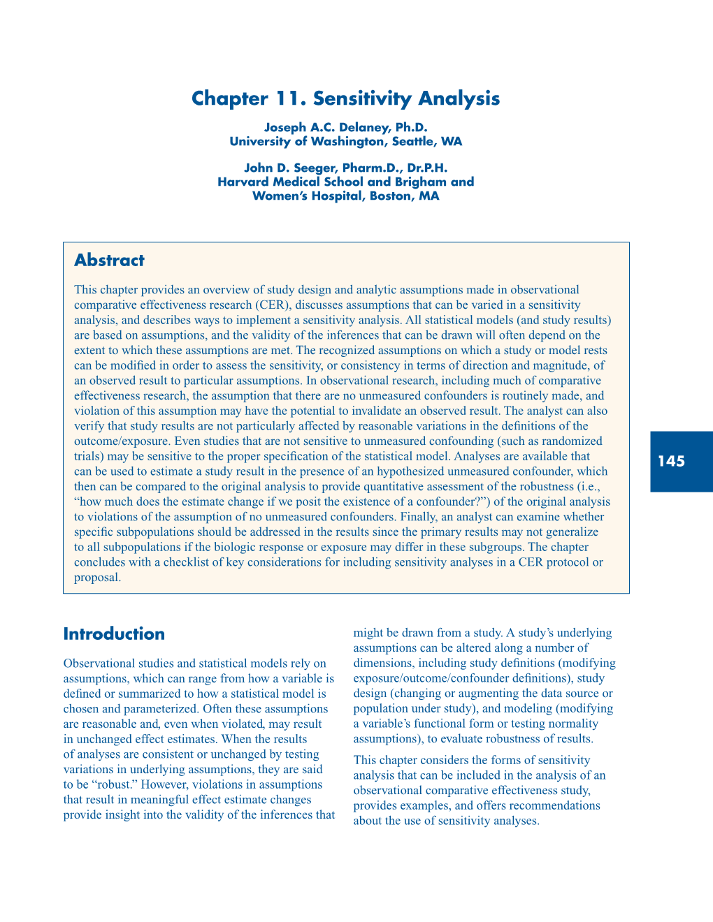 Sensitivity Analysis