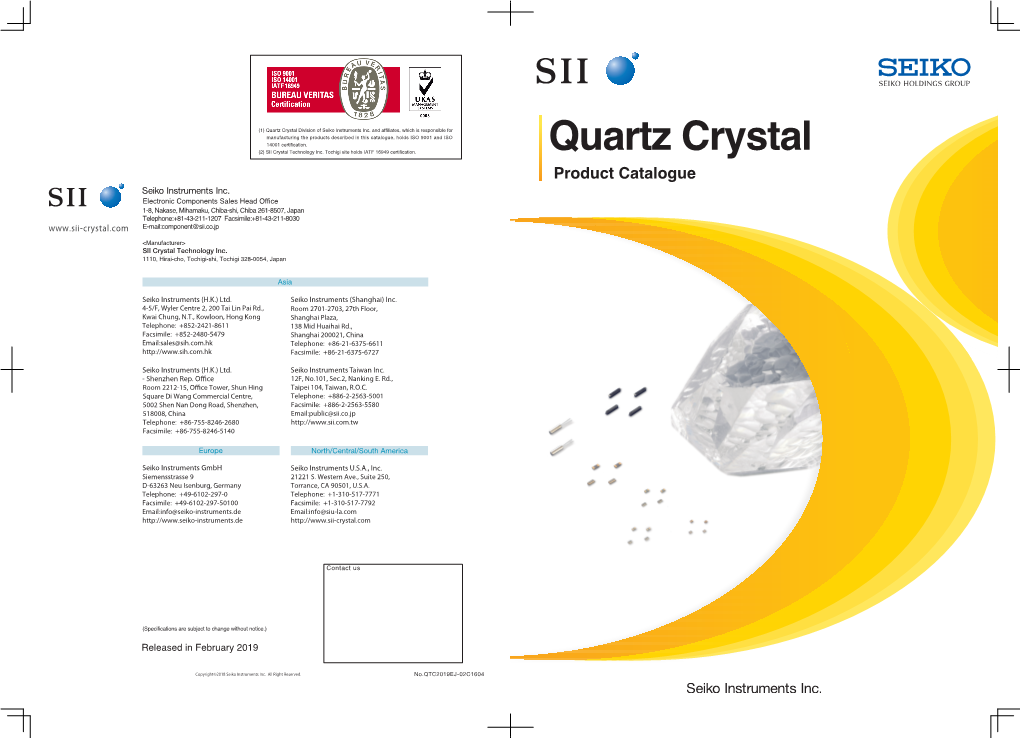 Quartz Crystal Division of Seiko Instruments Inc