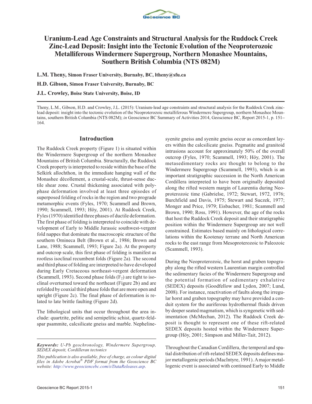 Uranium-Lead Age Constraints and Structural Analysis